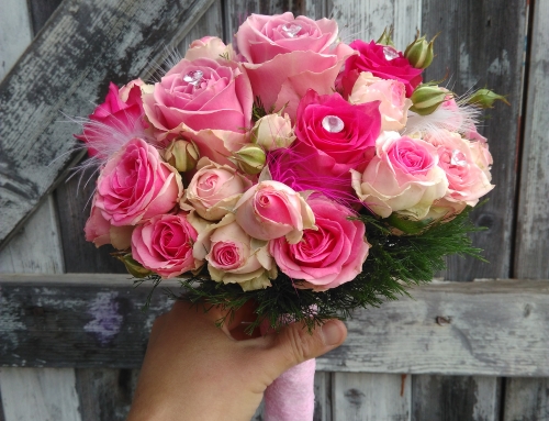 Bouquet de mariée rose pastel