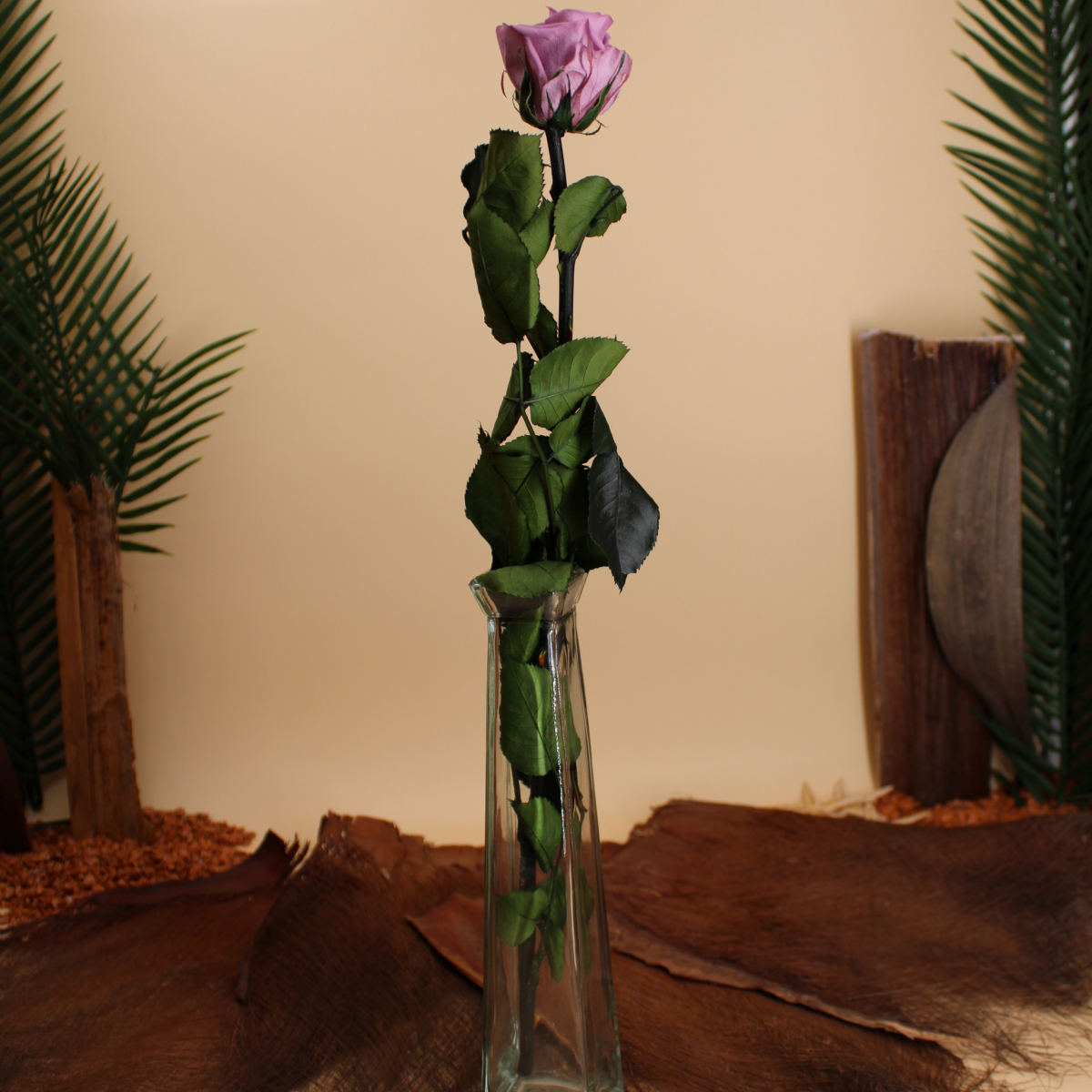 Rose éternelle stabilisée Lilas avec tige 50 cm | FLOR'M by Nico Fleur