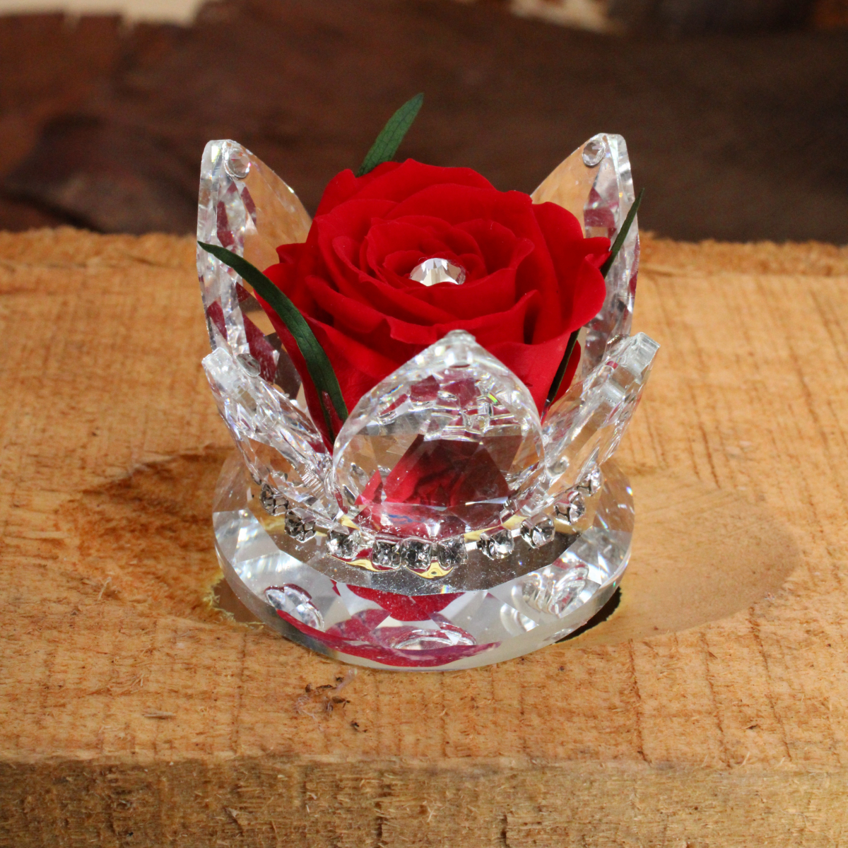 Petite rose éternelle rouge Ecrin Crystal Swarovski® | FLOR'M by Nico Fleur