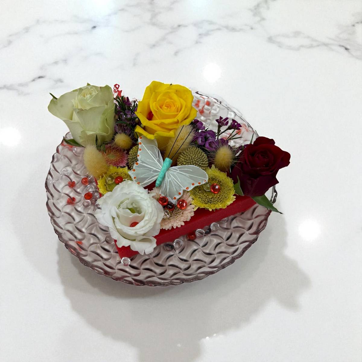 Tarte de fleurs multicolore – Image 3